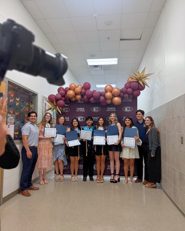 CROME students and supporters celebrating their achievements